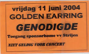 Golden Earring backstage pass June 11 2004 Strijen - Open Air VV Strijen
